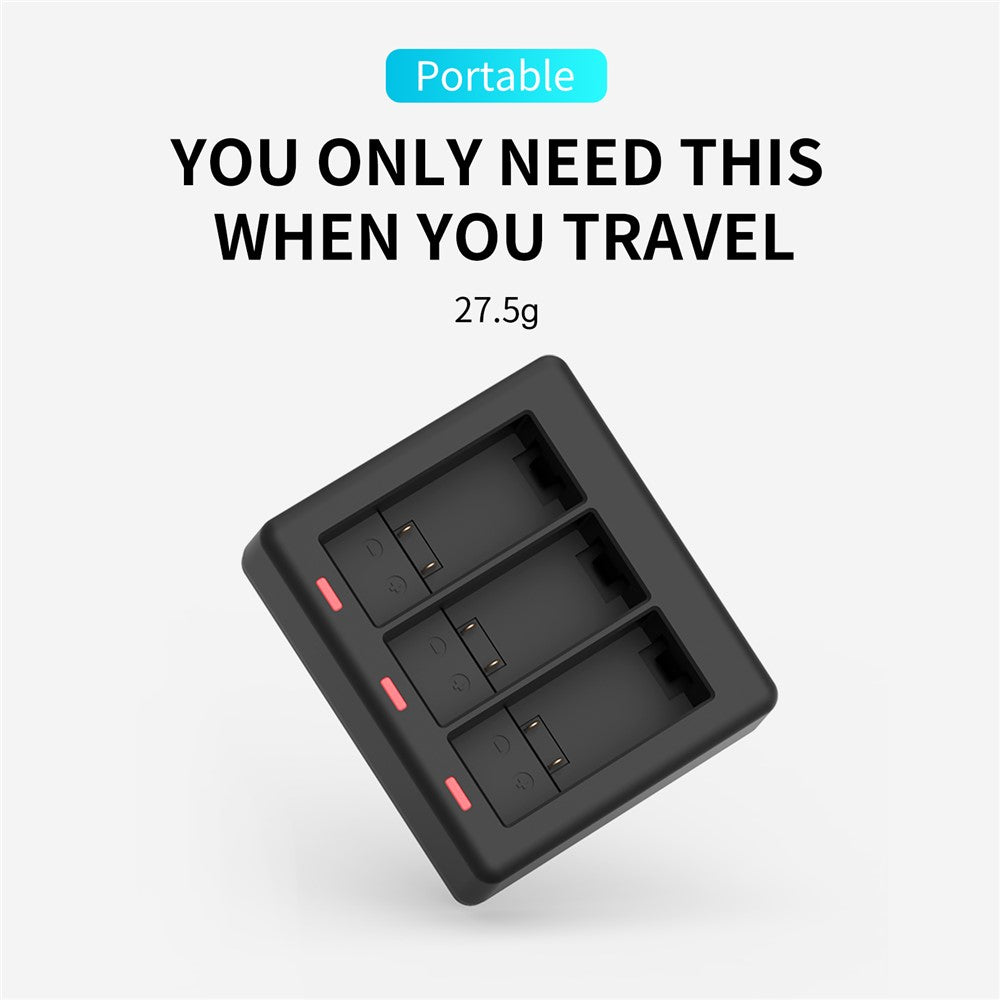 TELESIN AT1103 Triple Channel Battery Charger for GoPro HERO 9 Black Battery Charger