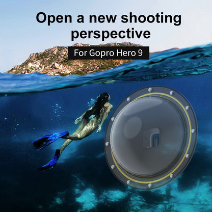 TELESIN AT1104 Dome Port with Floating Handle Trigger for GoPro Hero 9 Black Underwater Dive Case