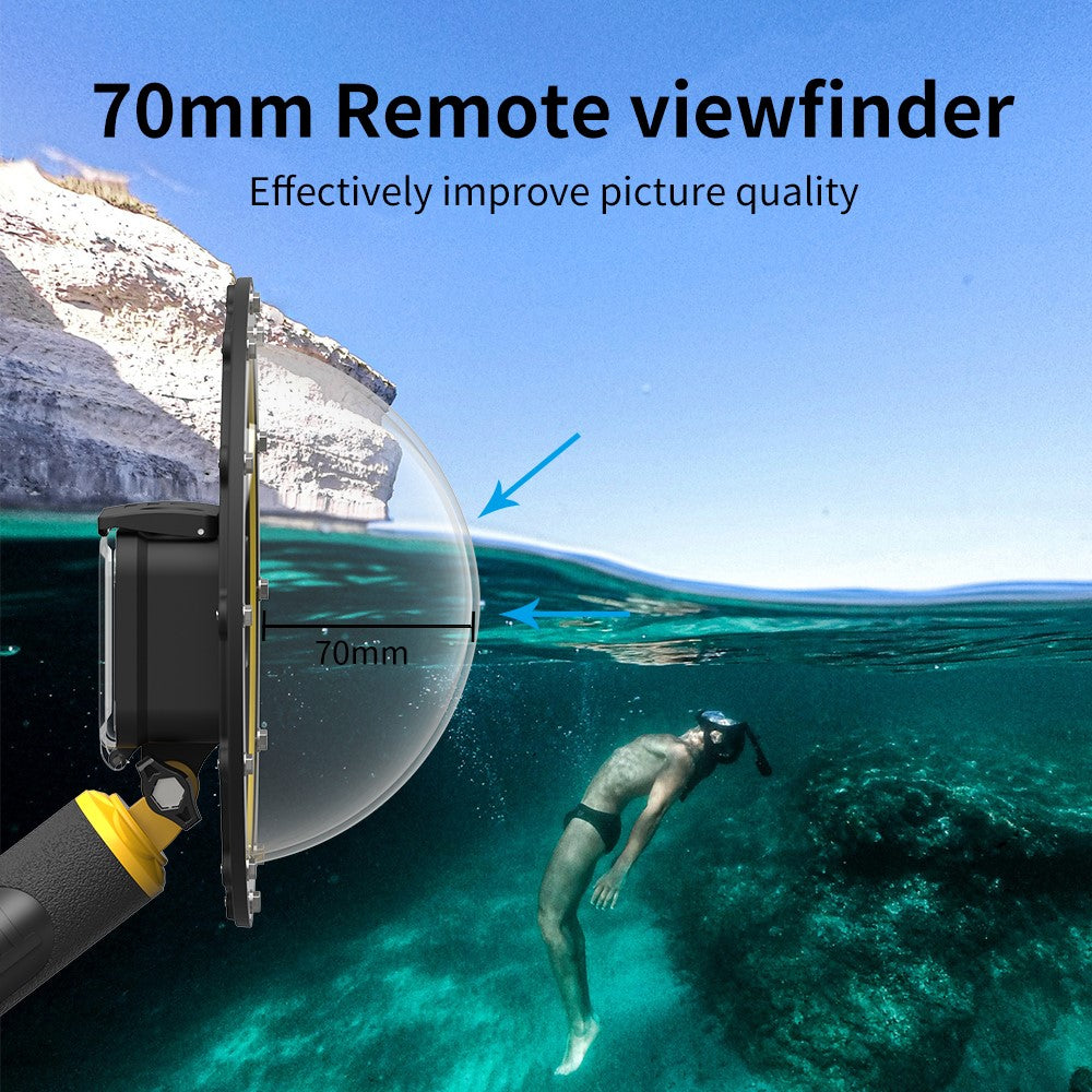 TELESIN AT1104 Dome Port with Floating Handle Trigger for GoPro Hero 9 Black Underwater Dive Case