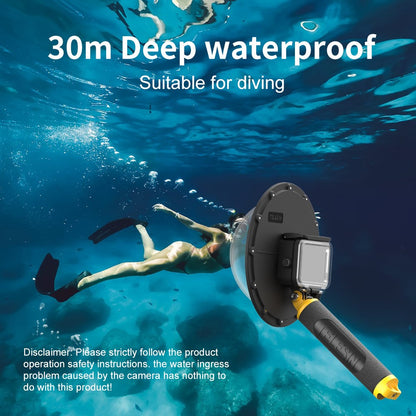 TELESIN AT1104 Dome Port with Floating Handle Trigger for GoPro Hero 9 Black Underwater Dive Case