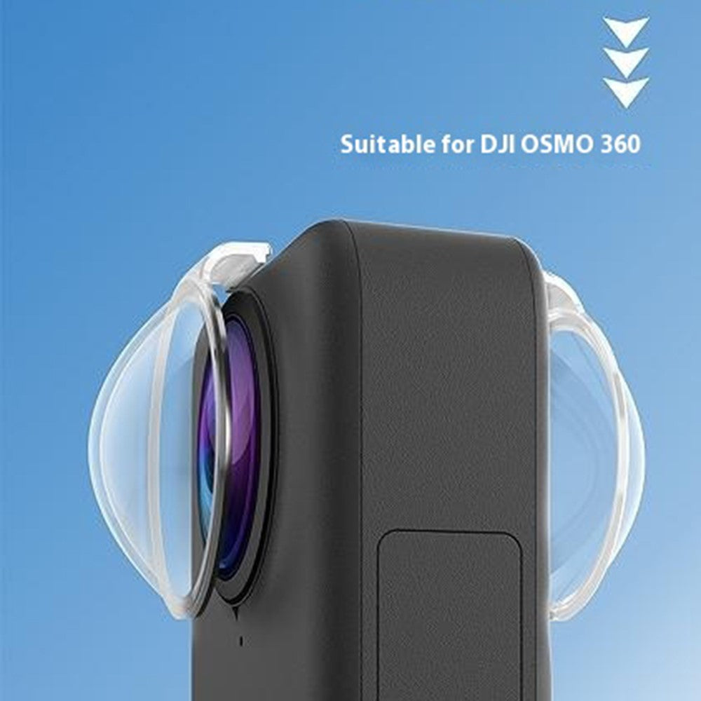 2Pcs For DJI Osmo 360 Lens Protector Panoramic Camera PC Lens Cover Cap