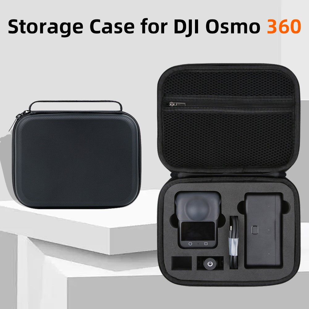 For DJI Osmo 360 Panoramic Camera Storage Case PU Leather Handbag Carrying Bag