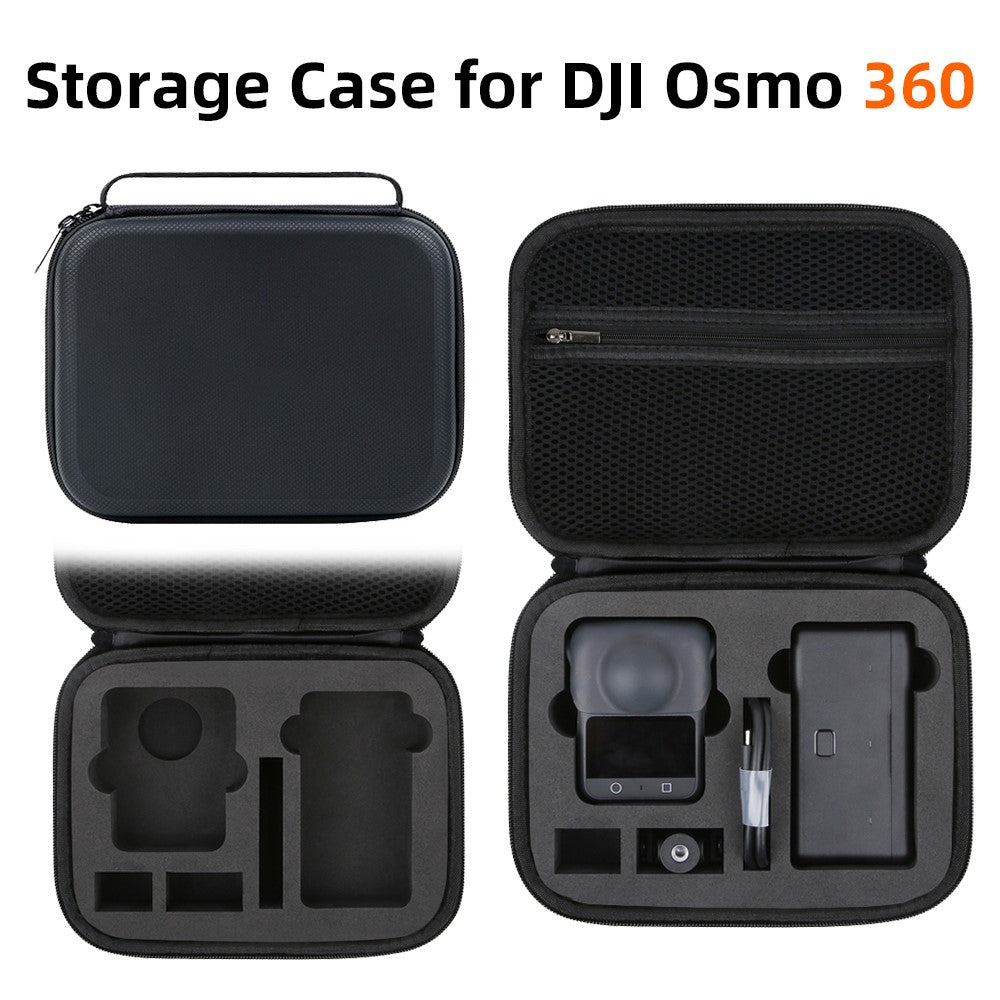 For DJI Osmo 360 Panoramic Camera Storage Case PU Leather Handbag Carrying Bag