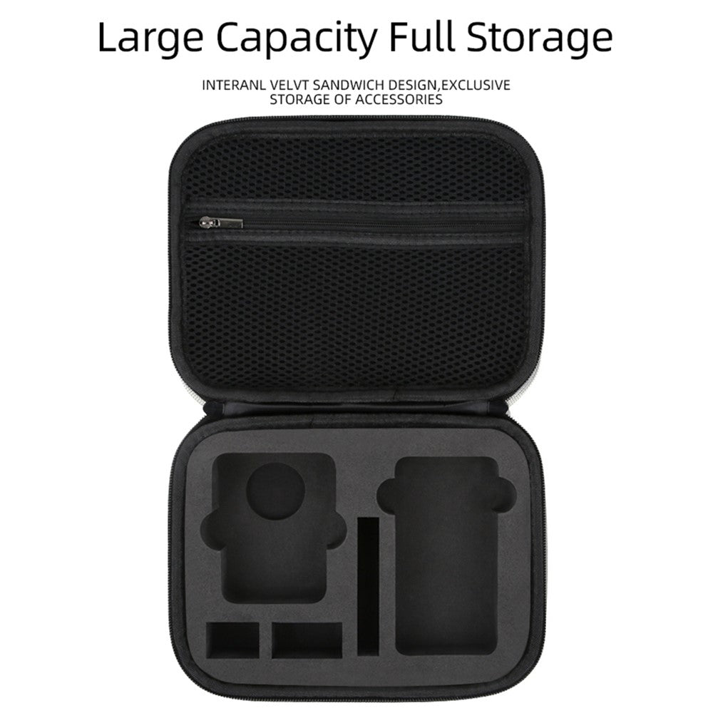 For DJI Osmo 360 Panoramic Camera Storage Case PU Leather Handbag Carrying Bag