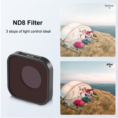 PULUZ PU920 ND8 Filter for GoPro HERO11 Black  /  HERO11 Black Mini  /  HERO10 Black  /  HERO9 Black Optical Glass Camera Lens Filter