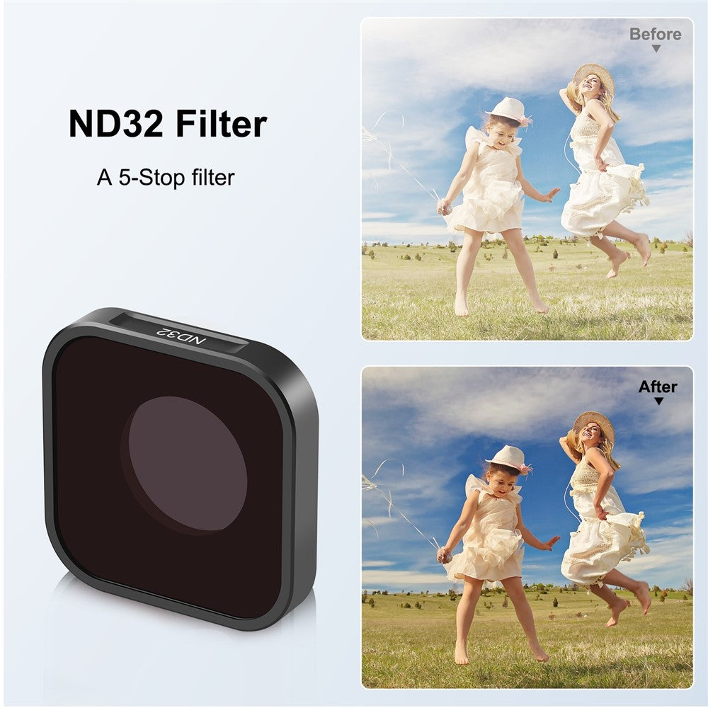 PULUZ PU922 ND32 Filter for GoPro HERO11 Black  /  HERO11 Black Mini  /  HERO10 Black  /  HERO9 Black Optical Glass Camera Lens Filter