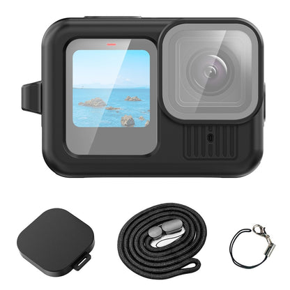 PULUZ PU948 For GoPro HERO13 Black Scratch Resistant Silicone Protective Case with Lens Cap and Hand Strap Set