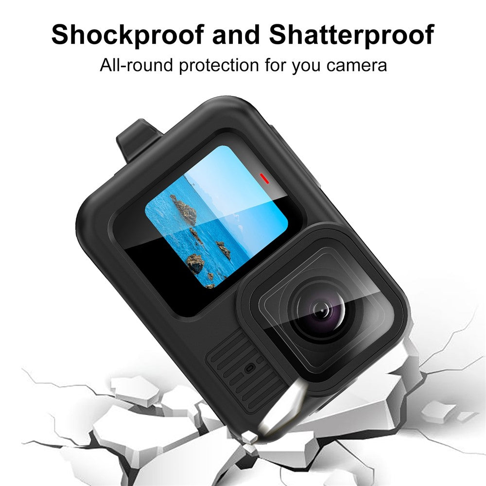 PULUZ PU948 For GoPro HERO13 Black Scratch Resistant Silicone Protective Case with Lens Cap and Hand Strap Set