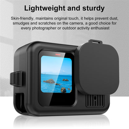 PULUZ PU948 For GoPro HERO13 Black Scratch Resistant Silicone Protective Case with Lens Cap and Hand Strap Set