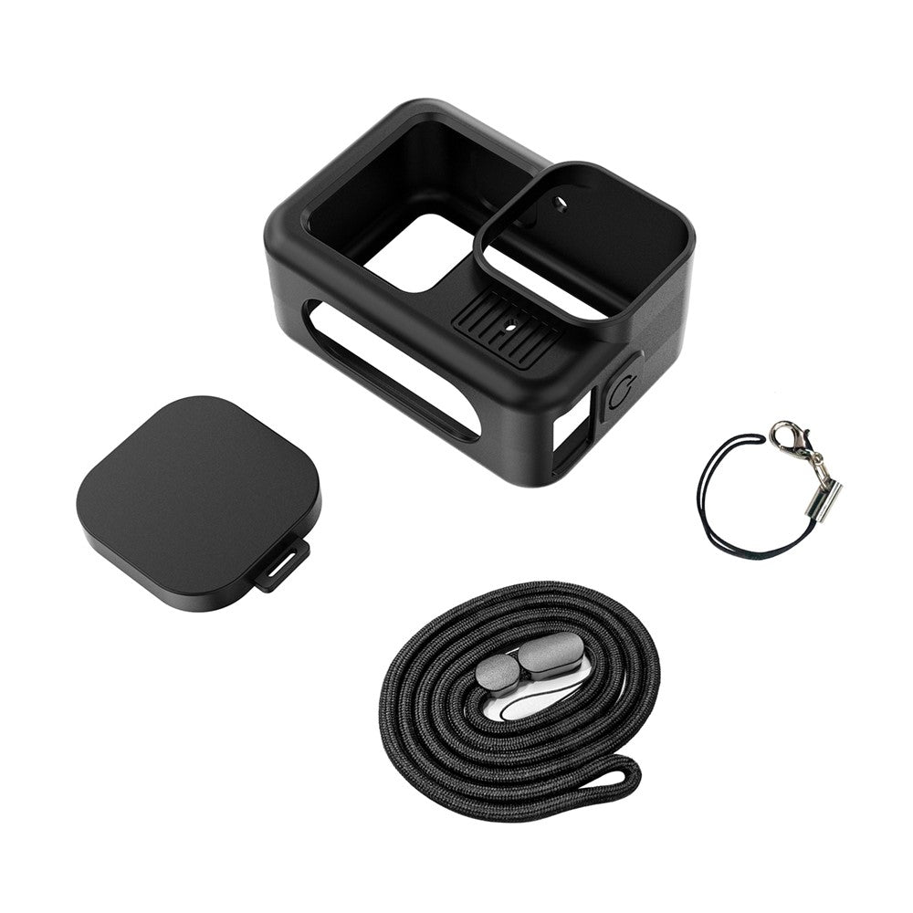 PULUZ PU948 For GoPro HERO13 Black Scratch Resistant Silicone Protective Case with Lens Cap and Hand Strap Set