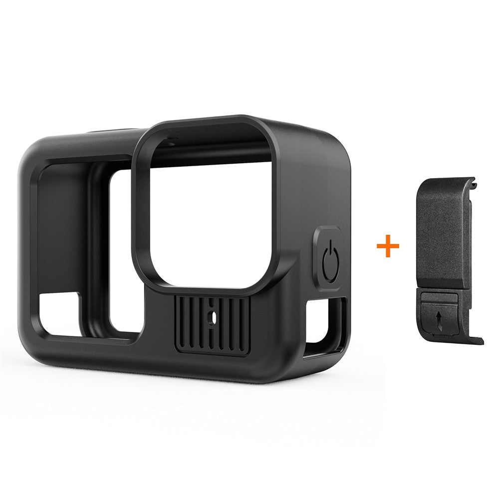 PULUZ PU949B For GoPro HERO13 Black Silicone Protective Case Charging Side Cover Set with Hand Strap and Lens Cap