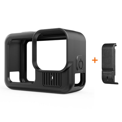PULUZ PU949B For GoPro HERO13 Black Silicone Protective Case Charging Side Cover Set with Hand Strap and Lens Cap