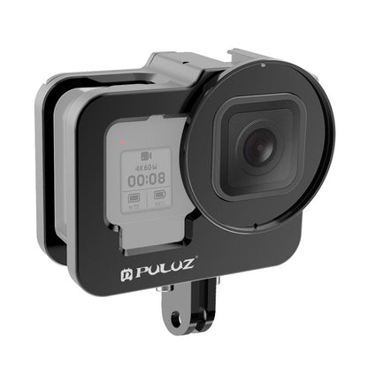 PULUZ PU508B For GoPro Hero 11 Black / 10 Black / 9 Black Metal Protective Camera Cage with UV Lens Filter