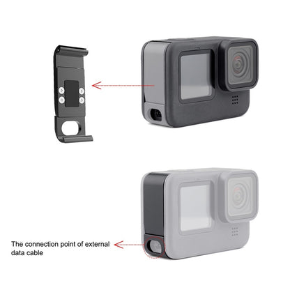 PULUZ PU517 Battery Cover for GoPro Hero 11 Black / 10 Black / 9 Black Camera Aluminum Alloy Side Lid