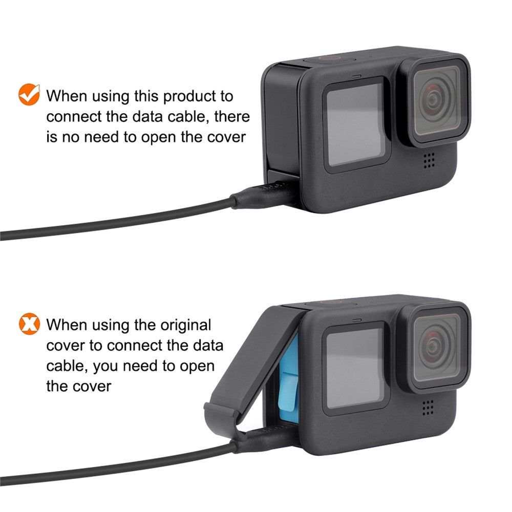 PULUZ PU517 Battery Cover for GoPro Hero 11 Black / 10 Black / 9 Black Camera Aluminum Alloy Side Lid