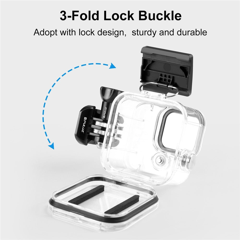 PULUZ PU925T For GoPro HERO11 Black Mini Waterproof Case 40M Underwater Action Camera Housing