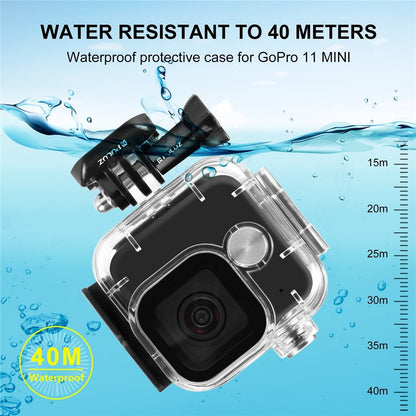 PULUZ PU925T For GoPro HERO11 Black Mini Waterproof Case 40M Underwater Action Camera Housing