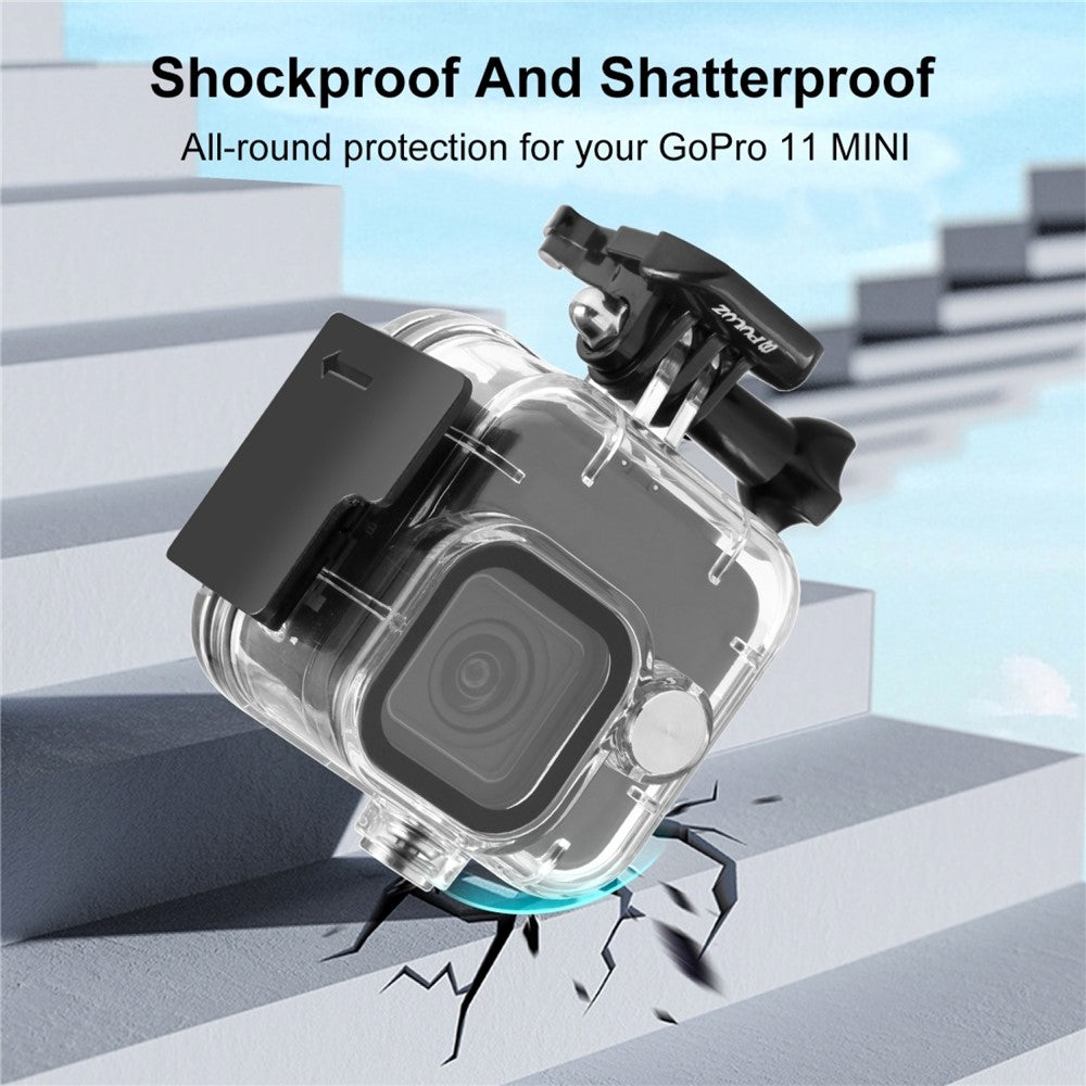 PULUZ PU925T For GoPro HERO11 Black Mini Waterproof Case 40M Underwater Action Camera Housing