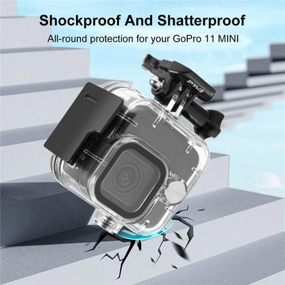 PULUZ PU925T For GoPro HERO11 Black Mini Waterproof Case 40M Underwater Action Camera Housing