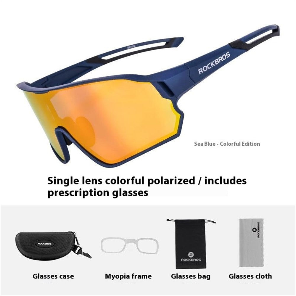ROCKBROS Sports Glasses for Cycling Running Shatterproof PC Lens Windproof Polarized Sunglasses