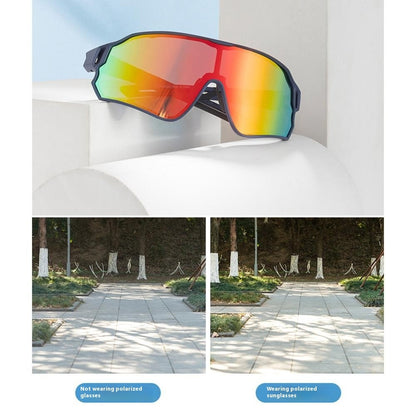 ROCKBROS Sports Glasses for Cycling Running Shatterproof PC Lens Windproof Polarized Sunglasses
