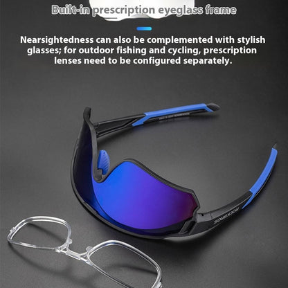 ROCKBROS Sports Glasses for Cycling Running Shatterproof PC Lens Windproof Polarized Sunglasses