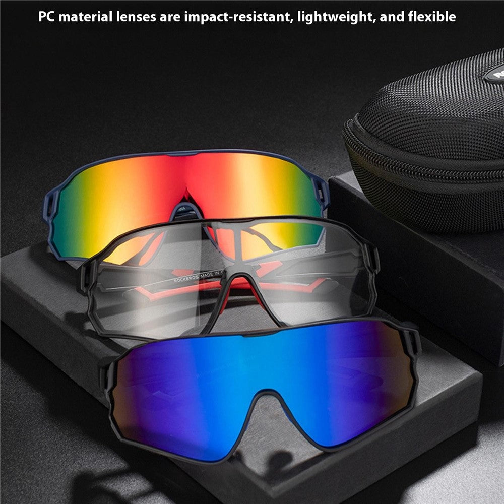 ROCKBROS Sports Glasses for Cycling Running Shatterproof PC Lens Windproof Polarized Sunglasses