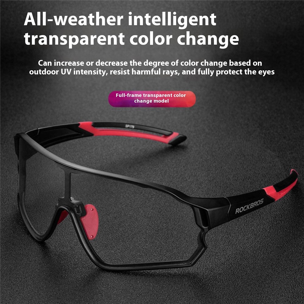 ROCKBROS Sports Glasses for Cycling Running Shatterproof PC Lens Windproof Polarized Sunglasses