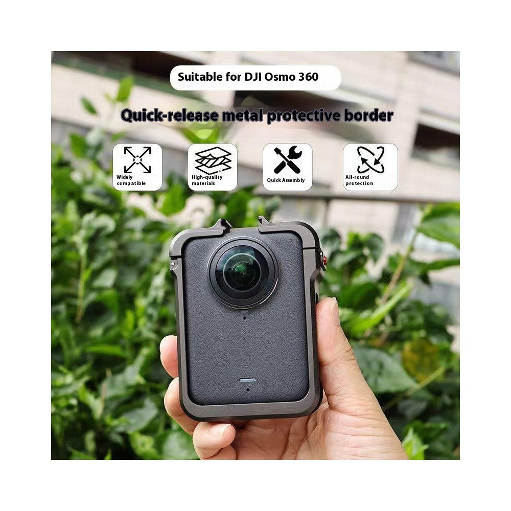 For DJI Osmo 360 Camera Quick Release Protective Frame Aluminum Alloy Cold Shoe Mount