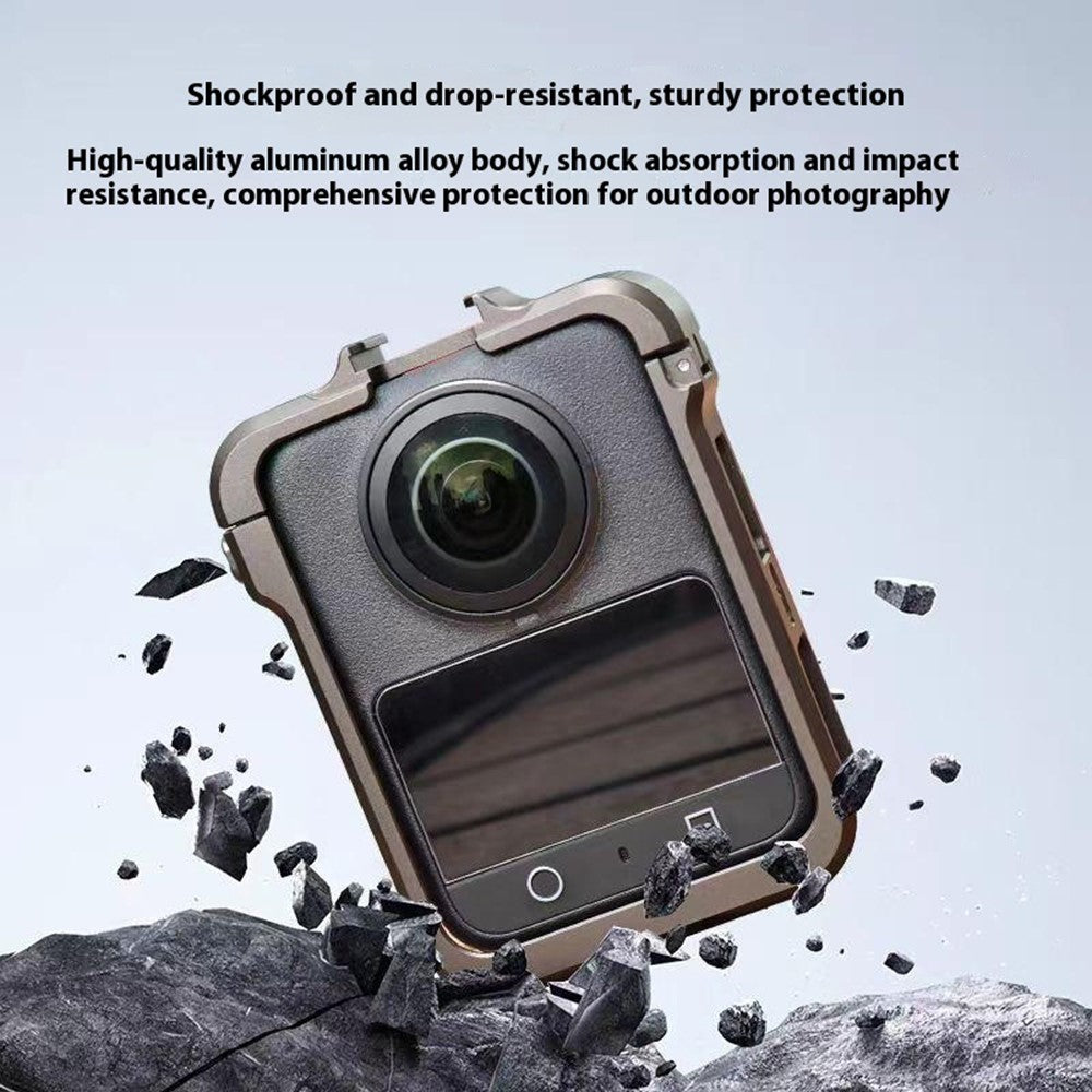 For DJI Osmo 360 Camera Quick Release Protective Frame Aluminum Alloy Cold Shoe Mount
