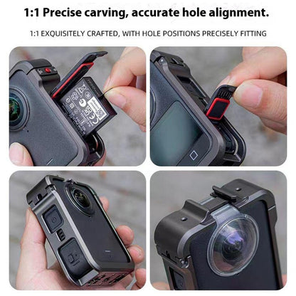 For DJI Osmo 360 Camera Quick Release Protective Frame Aluminum Alloy Cold Shoe Mount