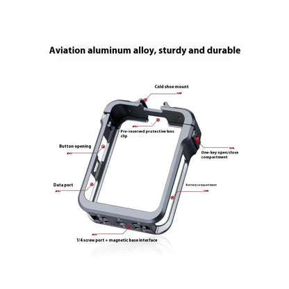 For DJI Osmo 360 Camera Quick Release Protective Frame Aluminum Alloy Cold Shoe Mount