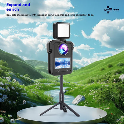 For DJI Osmo 360 Camera Cage Magnetic Quick Release Hard PC Protective Frame with 1 / 4" Adapter