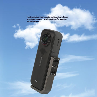 For Insta360 X5 / X4 / X3 Camera Mount Horizontal Vertical Aluminum Alloy Anti Shake Mounting Bracket