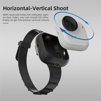 SUNNYLIFE GU-ZD043 For Insta360 Go Ultra Silicone Case Wristband Cover Multi-Functional Camera Accessory