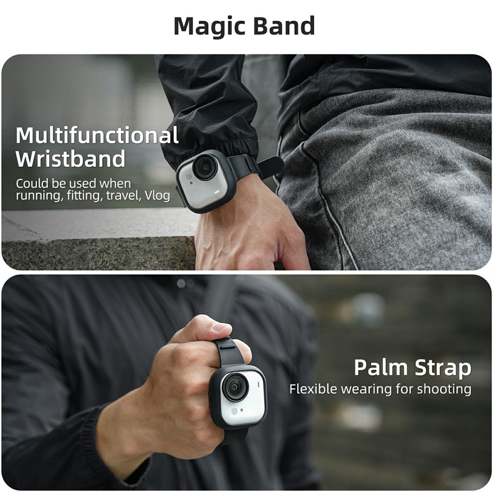 SUNNYLIFE GU-ZD043 For Insta360 Go Ultra Silicone Case Wristband Cover Multi-Functional Camera Accessory