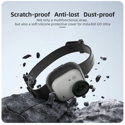 SUNNYLIFE GU-ZD043 For Insta360 Go Ultra Silicone Case Wristband Cover Multi-Functional Camera Accessory