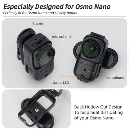 SUNNYLIFE ON-J062 For DJI Osmo Nano Backpack Clip Holder 360 Degree Rotatable Camera Mount Alligator Clamp Outdoor Photography