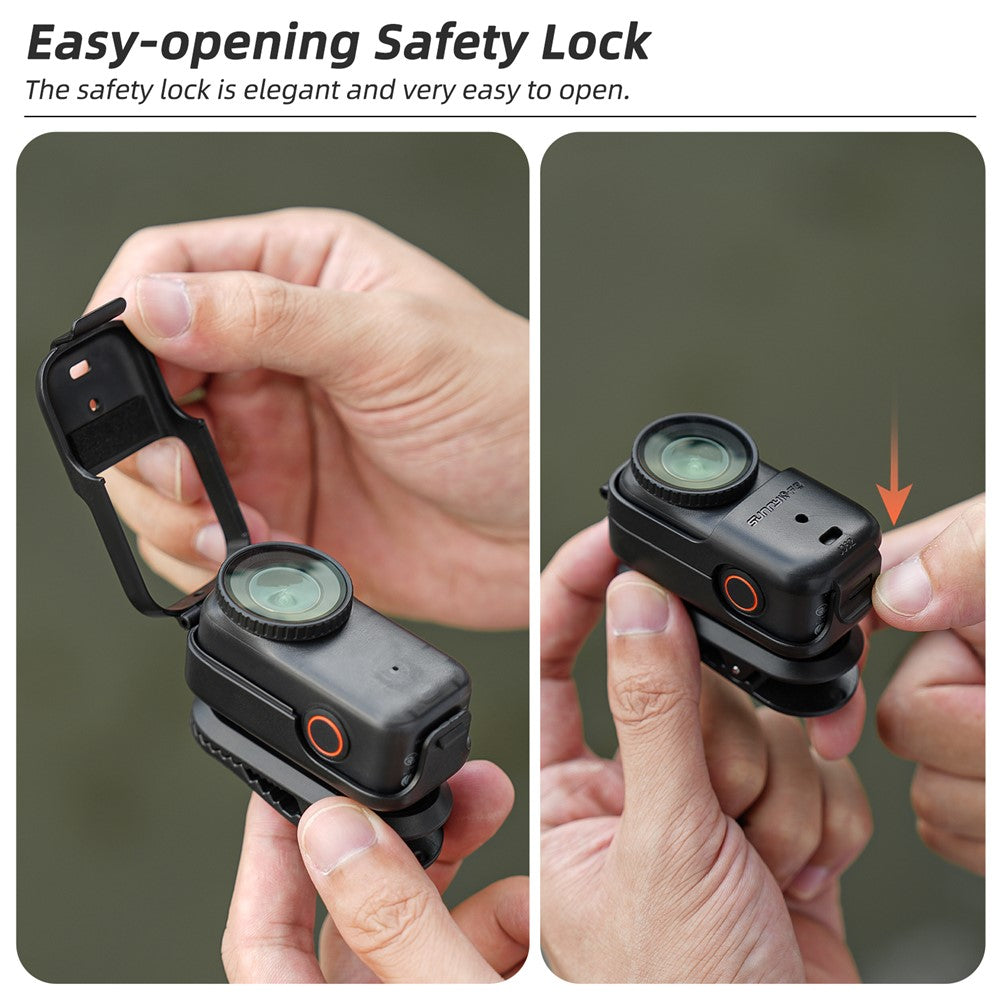 SUNNYLIFE ON-J062 For DJI Osmo Nano Backpack Clip Holder 360 Degree Rotatable Camera Mount Alligator Clamp Outdoor Photography