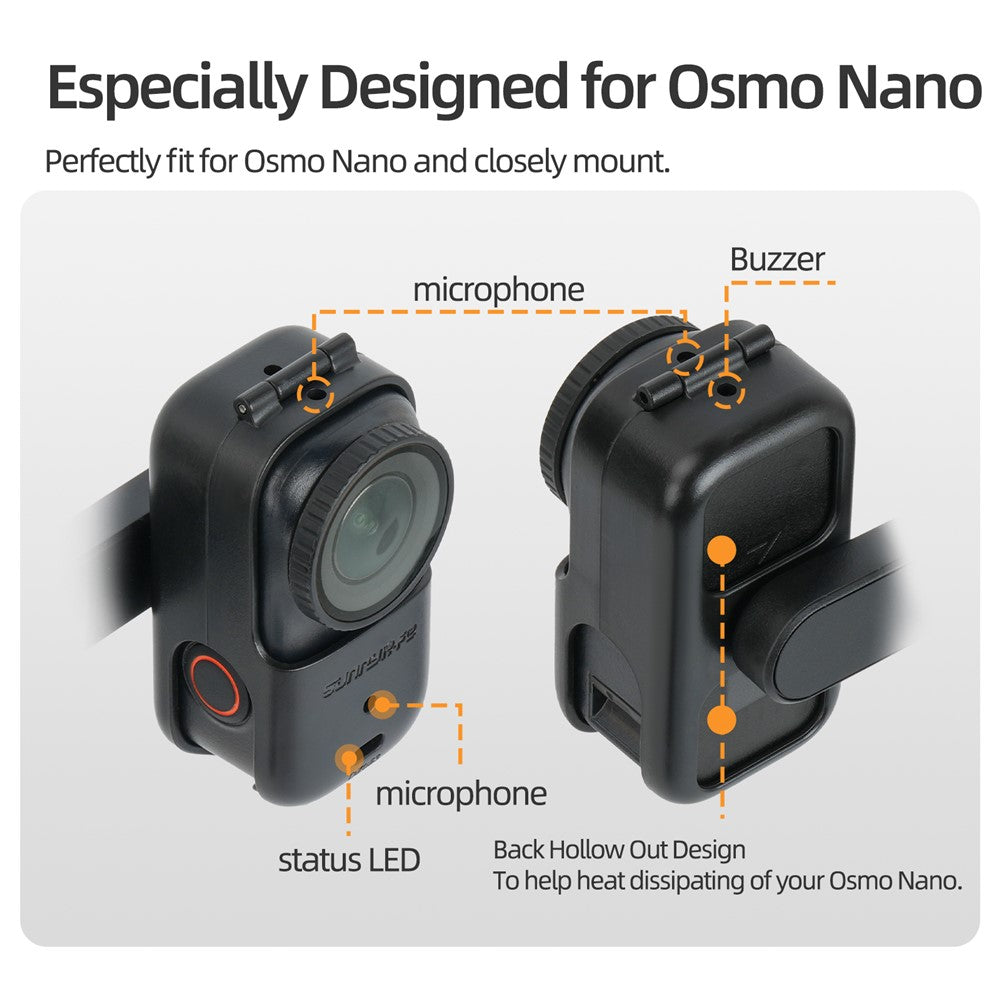 SUNNYLIFE ON-DZ063 For DJI Osmo Nano Magnetic Mount Stand 360 Degree Rotatable Folding Camera Holder