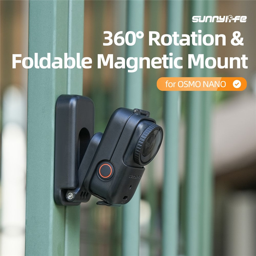 SUNNYLIFE ON-DZ063 For DJI Osmo Nano Magnetic Mount Stand 360 Degree Rotatable Folding Camera Holder