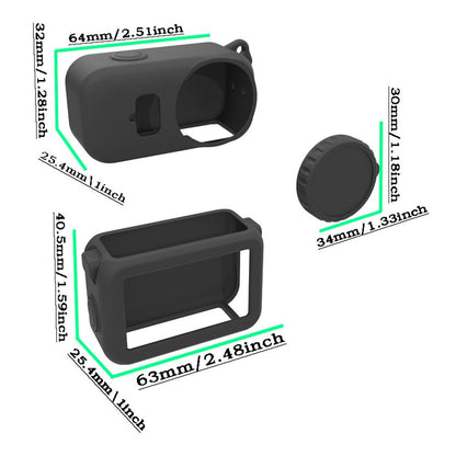 For DJI Osmo Nano Silicone Case Action Camera Protective Cover Dust-Proof with Lens Guard