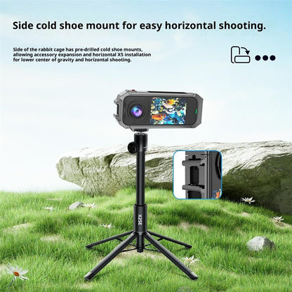 For Insta360 X4 Air Camera Metal Cage Quick Release Magnetic Protective Frame