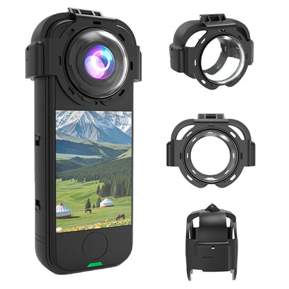 For Insta360 X4 Air Lens Cover Snap-on Tempered Glass Camera Lens Protector