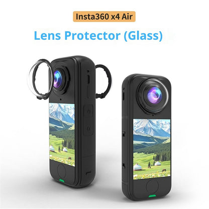 2Pcs For Insta360 X4 Air Optical Tempered Glass Lens Protector 10H Hardness Camera Lens Film