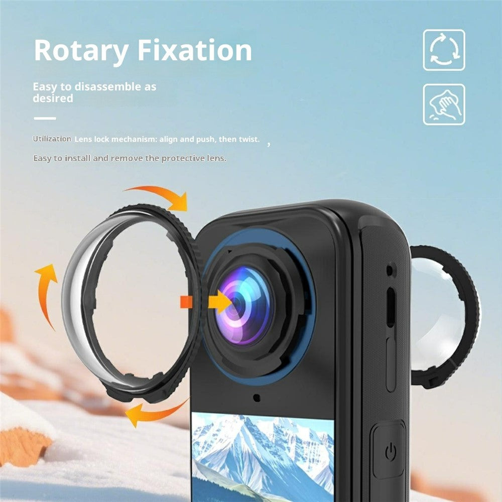 2Pcs For Insta360 X4 Air Optical Tempered Glass Lens Protector 10H Hardness Camera Lens Film