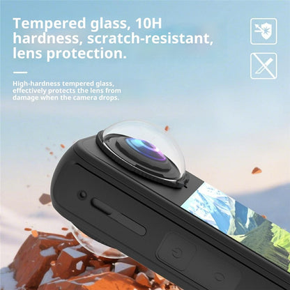 2Pcs For Insta360 X4 Air Optical Tempered Glass Lens Protector 10H Hardness Camera Lens Film