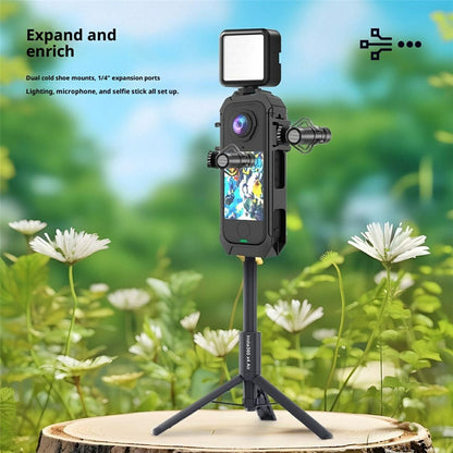 For Insta360 X4 Air Camera Cage Quick Release Magnetic Base Plastic Protective Frame