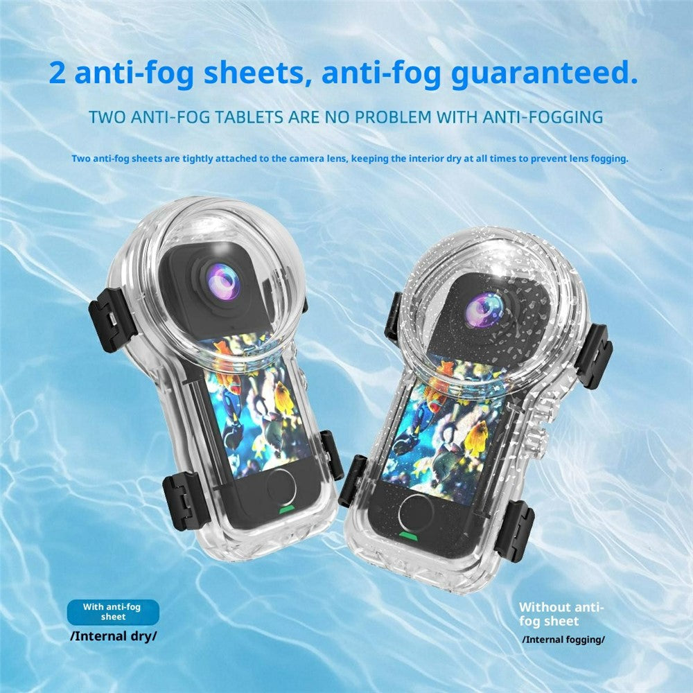 For Insta360 X4 Air Camera Invisible Diving Case 50m Waterproof Shell for Magnetic Quick Release Base