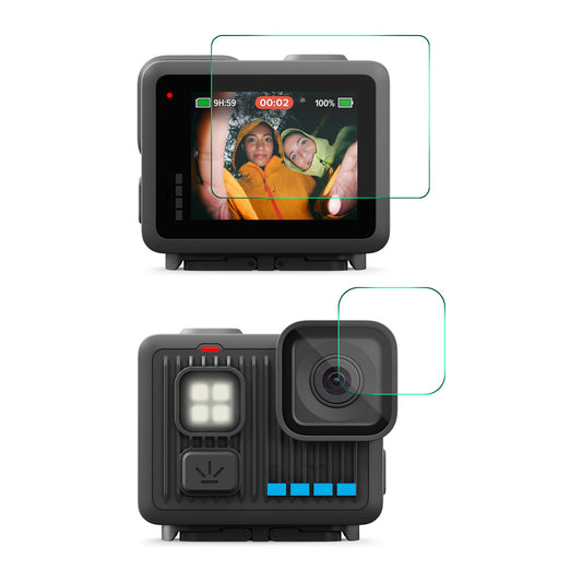 ENKAY HAT PRINCE For GoPro Hero 9 / GoPro LIT Hero High Aluminium-silicon Glass Film   0.2mm 9H Camera Lens + Screen Protector Set